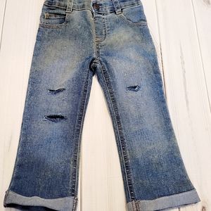 Distressed destroyed toddler girl jeans 3t